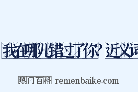 我在哪儿错过了你？近义词是什么意思的图片